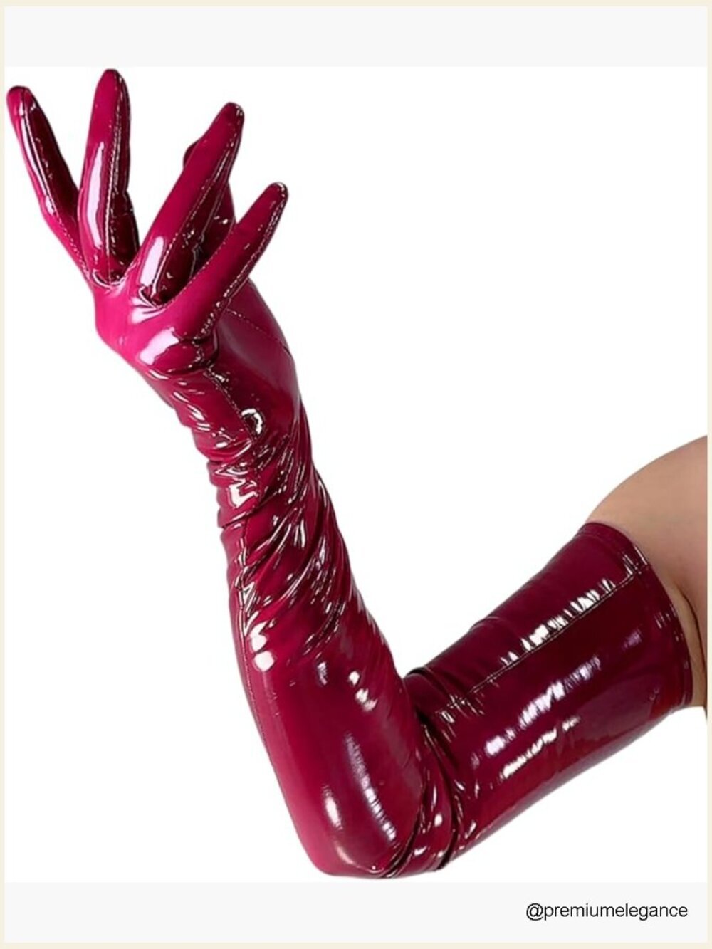 28" Shiny Stretch Latex Gloves Shoulder Length Halloween Costume Party